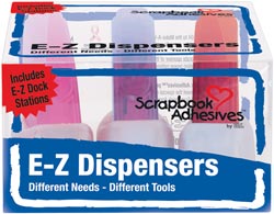 3L Scrapbook Adhesives EZ Dispensers W/Docking Stations 3/Pkg