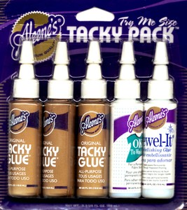 Aleene's Tacky Glue Pack Set - Jewel It, OK to Wash It, Original 5pc