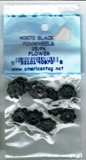 American Tag Nailheads - Black Pinwheels Flower (25/Pkg)