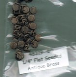American Tag Nailheads - Antique Brass Flat Seeded (60/Pkg)