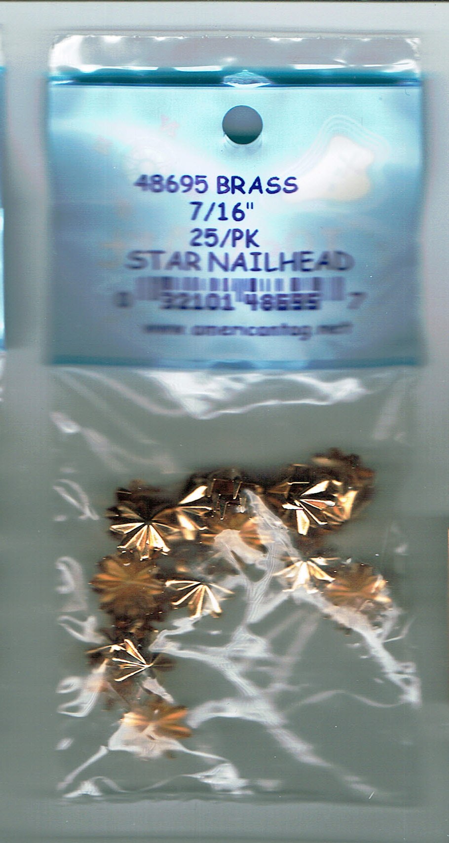 American Tag Nailheads - Brass 7/16" Stars (25/Pkg)