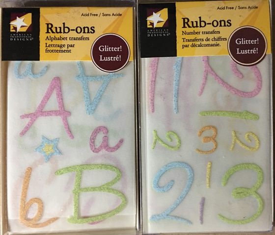 American Traditional Boxed Rub Ons - Pastel,  Alphabets & Coordinating Numbers