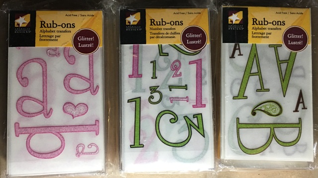 American Traditional Boxed Rub Ons - Curly, 2 Alphabets & Coordinating Numbers