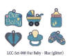 American Traditional Lil' Charms - Enameled Our Baby Blue Glitter