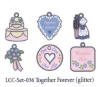 American Traditional Lil' Charms - Enameled Together Forever Glitter
