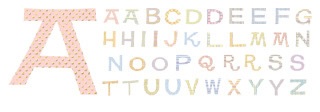 American Traditional Chipboard Alphabet - Relax Glitter