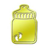 American Traditional Brass Stencils - Baby Bottle Tag