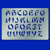 American Traditional Stainless Stencil - Alphabet - Beijing Upper Case 1/2"