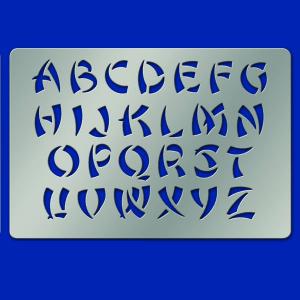 American Traditional Stainless Stencil - Alphabet - Beijing Upper Case 1/2"