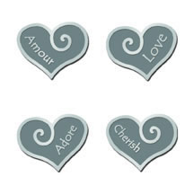 American Traditional Word Charms - Heart