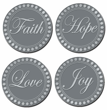 American Traditional Word Charms - Faith