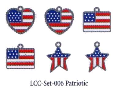 American Traditional Lil' Charms - Enameled Patriotic