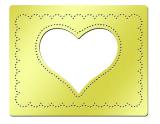 American Traditional Brass Piercing Template - Large Heart Frame