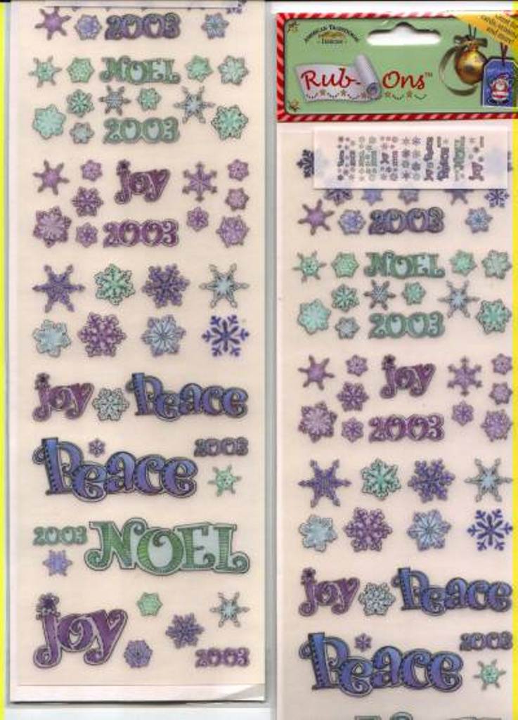 American Traditional - Peace, Joy, Noel - Rub-ons