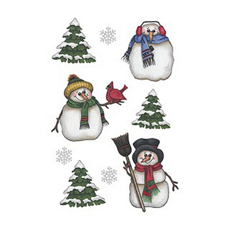 American Traditional - Snowmen - Mini Rub-ons