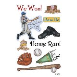 American Traditional - Sports - Mini Rub-ons - Baseball