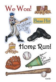 Baseball Mini Rub-ons