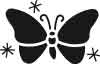 American Traditional Stainless Stencil - Small Butterfly