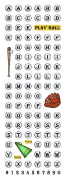 Baseball Alphabet Sticker