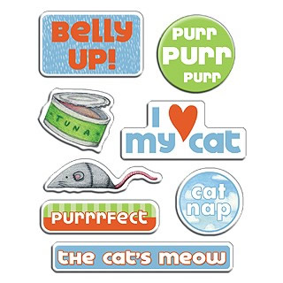 American Traditional - Dogs & Cats - Cat Sticker Gems