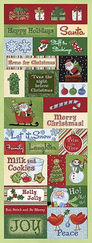 American Traditional - Holiday Cheer - Embossed Stickers