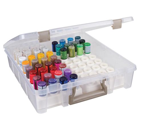 Artbin Glitter Glue Storage Box with Trays Holds 64 Bottles