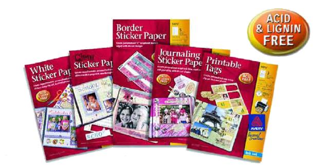 Avery Dennison Scrapbooking Products - Journaling Sticker Paper