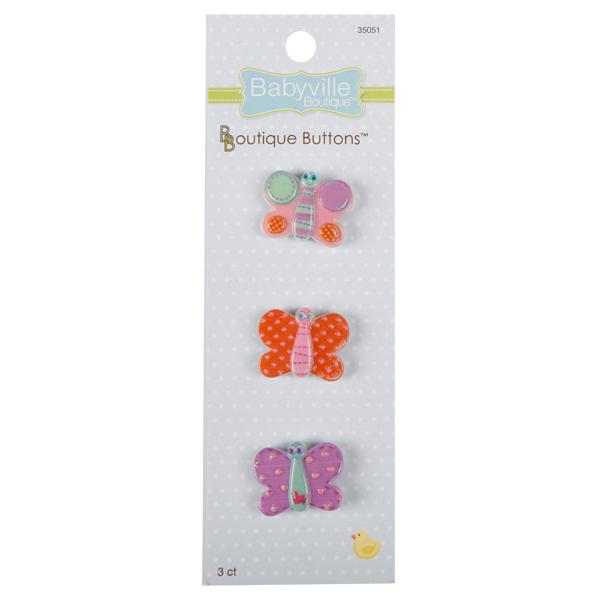 Babyville Buttons - Butterflies