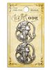 Blumenthal Vintage LaMode Buttons - Nouveau Lady Antique Silver 1 1/8"