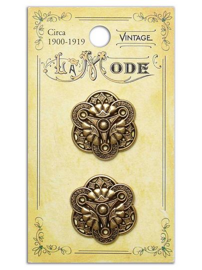 Blumenthal Vintage LaMode Buttons - Vintage Antique Gold