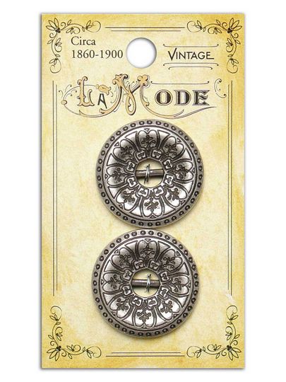 Blumenthal Vintage LaMode Buttons - Metalized Plastic