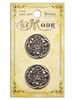 Blumenthal Vintage LaMode Buttons - Floral Filigree Antique Silver 7/8"