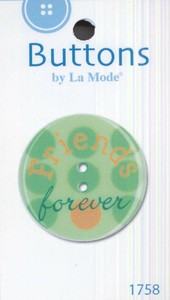 Button Say It With Buttons Friends Forever 1ct