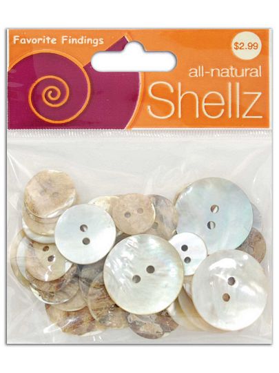 Blumenthal Agoya Shellz Buttons - Natural Multi Size