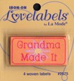 Lovelabels Iron on Labels - Label Grandma Made It 4ct.