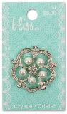 Blumenthal Bliss Buttons - Crystal Pearl 1 3/8"