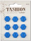 Blumenthal Lansing Fashion Buttons - 5/8" Blue Octagons 9/pkg