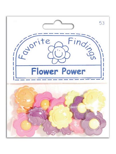 Blumenthal Favorite Findings Buttons- Flower Power