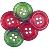 Blumenthal Favorite Findings Buttons - Big Buttons - Big Christmas Glitter