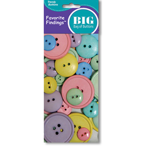 Favorite Findings Big Bag Of Buttons - Happy