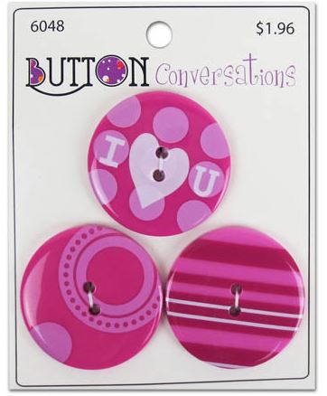 Blumenthal Conversations Buttons - Love You 1 3//8"