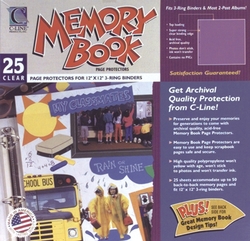 C-Line Memory Book 12x12 Page Protectors 25/Pkg