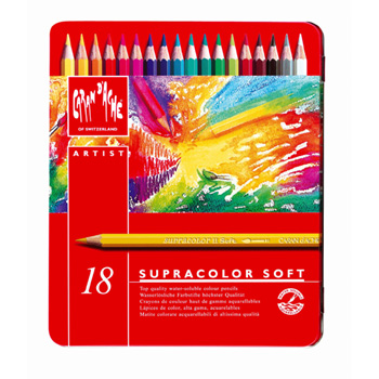 Caran d'Ache Supracolor Watercolour (watercolor) Pencils - 18 colours