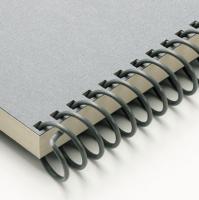 CarlaCraft Spiral Binding System - Ring Ring 9mm Coils Plastic - Charcoal Grey