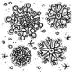 Clear Impressions Acrylic Stamps - Snowflakes