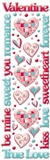 Cloud 9 Rain Dots Adhesive Accents - Valentine Words and Shapes