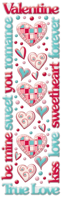 Cloud 9 Rain Dots Adhesive Accents - Valentine Words and Shapes