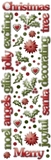 Cloud 9 Rain Dots Adhesive Accents - Christmas Words and Shapes