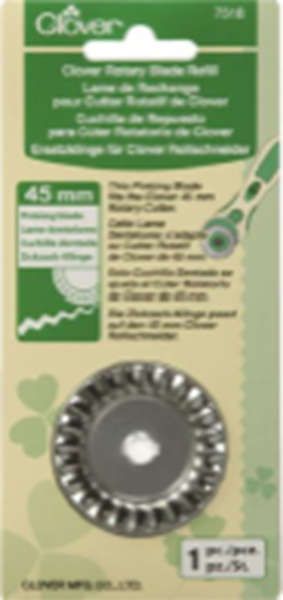 Clover Rotary Pinking Blade Refill 1pc 45mm