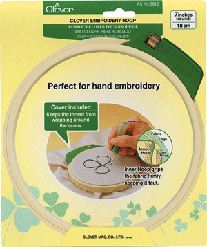 Clover Punchneedle Embroidery Stitch Hoop 7"